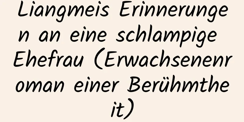 Liangmeis Erinnerungen an eine schlampige Ehefrau (Erwachsenenroman einer Berühmtheit)