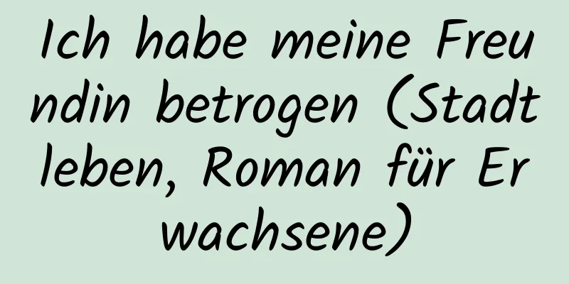 Ich habe meine Freundin betrogen (Stadtleben, Roman für Erwachsene)