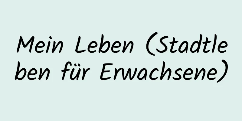 Mein Leben (Stadtleben für Erwachsene)