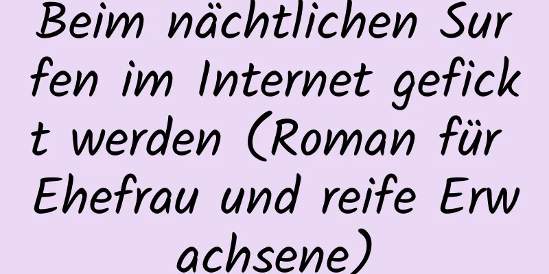 Beim nächtlichen Surfen im Internet gefickt werden (Roman für Ehefrau und reife Erwachsene)