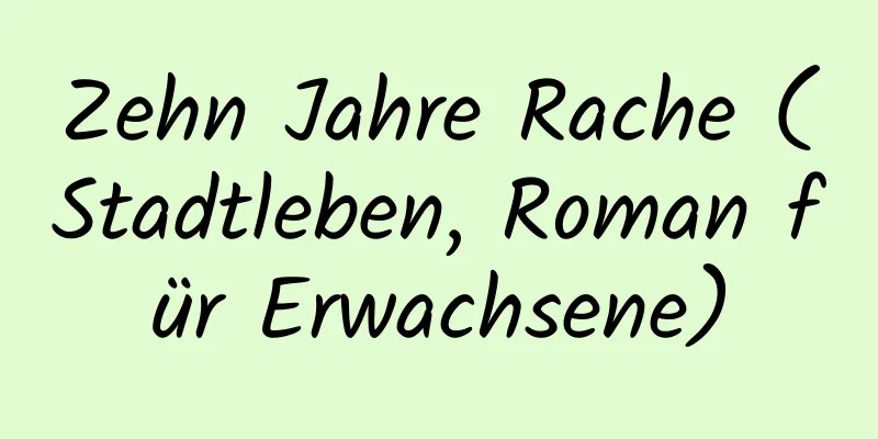 Zehn Jahre Rache (Stadtleben, Roman für Erwachsene)