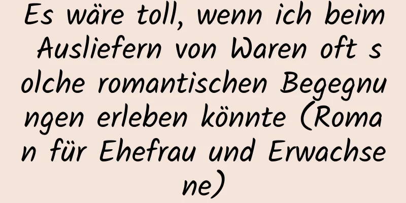 Es wäre toll, wenn ich beim Ausliefern von Waren oft solche romantischen Begegnungen erleben könnte (Roman für Ehefrau und Erwachsene)