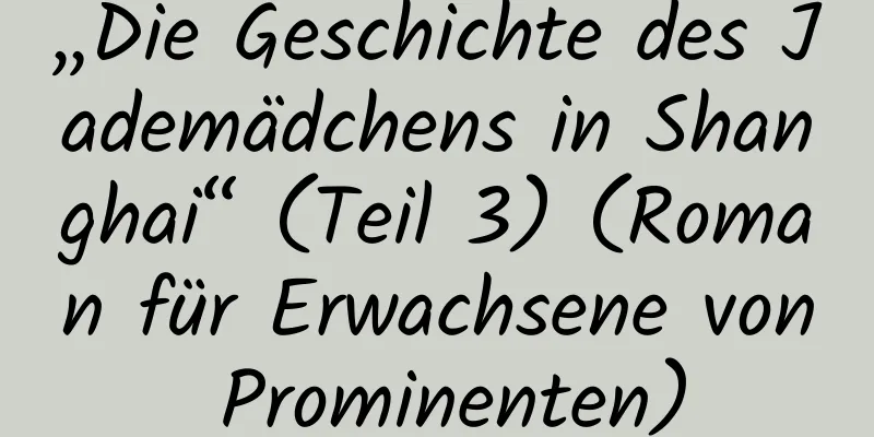 „Die Geschichte des Jademädchens in Shanghai“ (Teil 3) (Roman für Erwachsene von Prominenten)