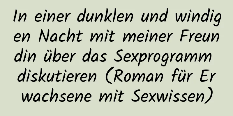 In einer dunklen und windigen Nacht mit meiner Freundin über das Sexprogramm diskutieren (Roman für Erwachsene mit Sexwissen)