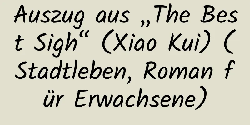 Auszug aus „The Best Sigh“ (Xiao Kui) (Stadtleben, Roman für Erwachsene)