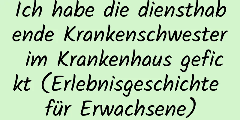 Ich habe die diensthabende Krankenschwester im Krankenhaus gefickt (Erlebnisgeschichte für Erwachsene)