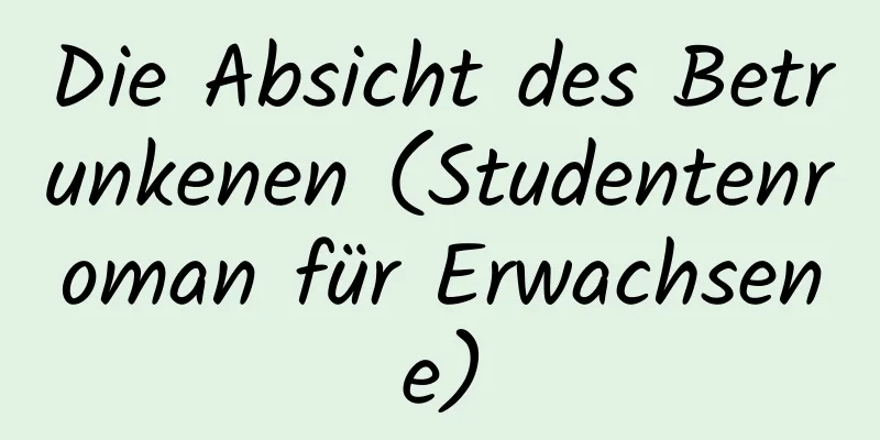 Die Absicht des Betrunkenen (Studentenroman für Erwachsene)