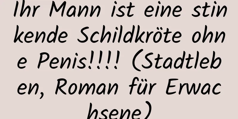 Ihr Mann ist eine stinkende Schildkröte ohne Penis!!!! (Stadtleben, Roman für Erwachsene)