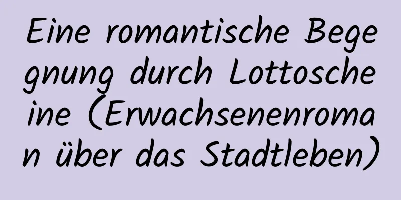 Eine romantische Begegnung durch Lottoscheine (Erwachsenenroman über das Stadtleben)