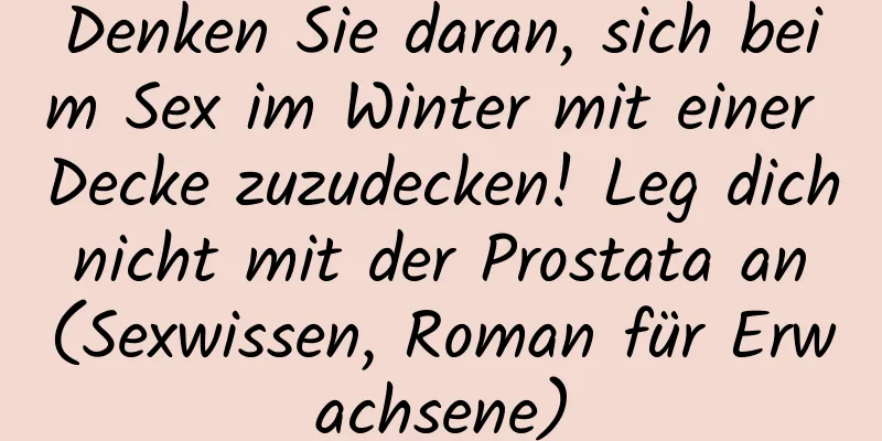 Denken Sie daran, sich beim Sex im Winter mit einer Decke zuzudecken! Leg dich nicht mit der Prostata an (Sexwissen, Roman für Erwachsene)