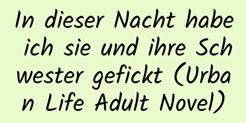 In dieser Nacht habe ich sie und ihre Schwester gefickt (Urban Life Adult Novel)