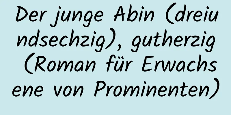 Der junge Abin (dreiundsechzig), gutherzig (Roman für Erwachsene von Prominenten)