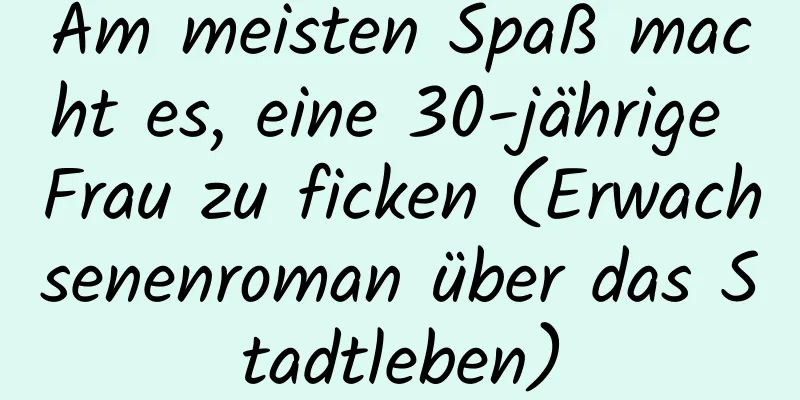 Am meisten Spaß macht es, eine 30-jährige Frau zu ficken (Erwachsenenroman über das Stadtleben)