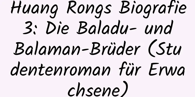 Huang Rongs Biografie 3: Die Baladu- und Balaman-Brüder (Studentenroman für Erwachsene)