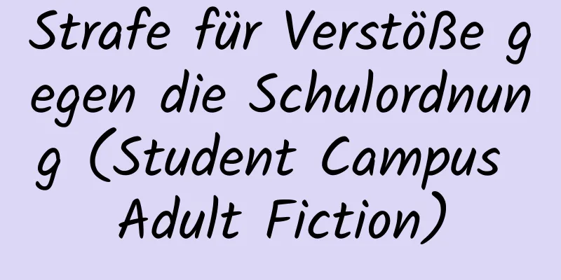 Strafe für Verstöße gegen die Schulordnung (Student Campus Adult Fiction)