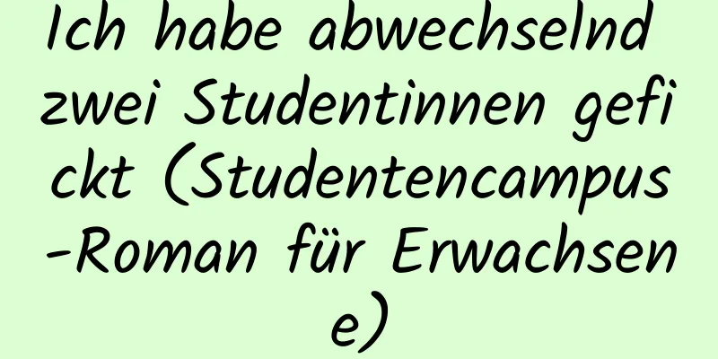 Ich habe abwechselnd zwei Studentinnen gefickt (Studentencampus-Roman für Erwachsene)