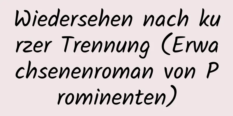 Wiedersehen nach kurzer Trennung (Erwachsenenroman von Prominenten)