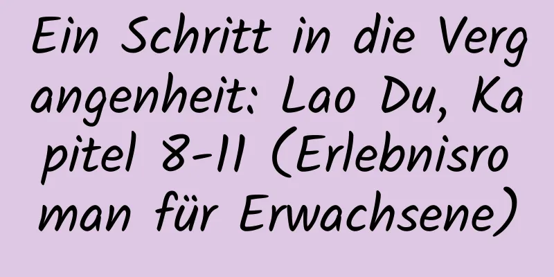 Ein Schritt in die Vergangenheit: Lao Du, Kapitel 8-11 (Erlebnisroman für Erwachsene)