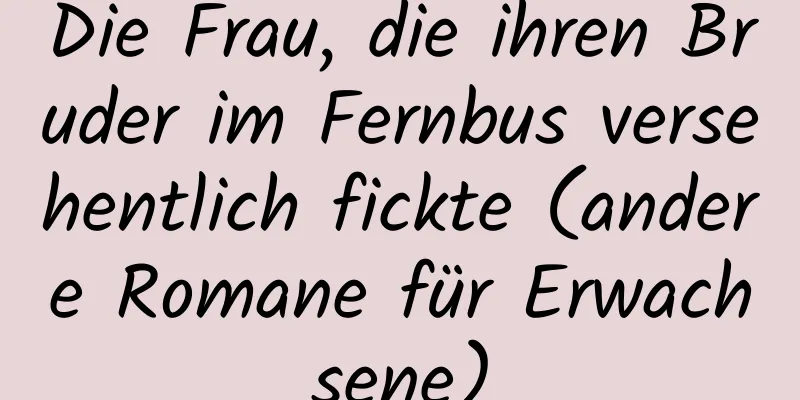 Die Frau, die ihren Bruder im Fernbus versehentlich fickte (andere Romane für Erwachsene)