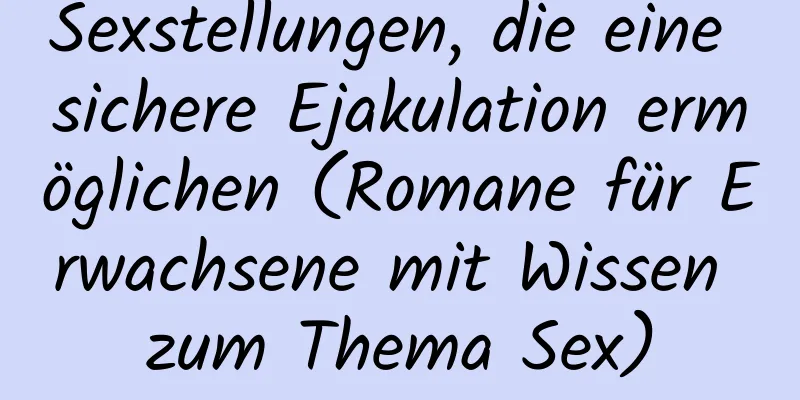 Sexstellungen, die eine sichere Ejakulation ermöglichen (Romane für Erwachsene mit Wissen zum Thema Sex)