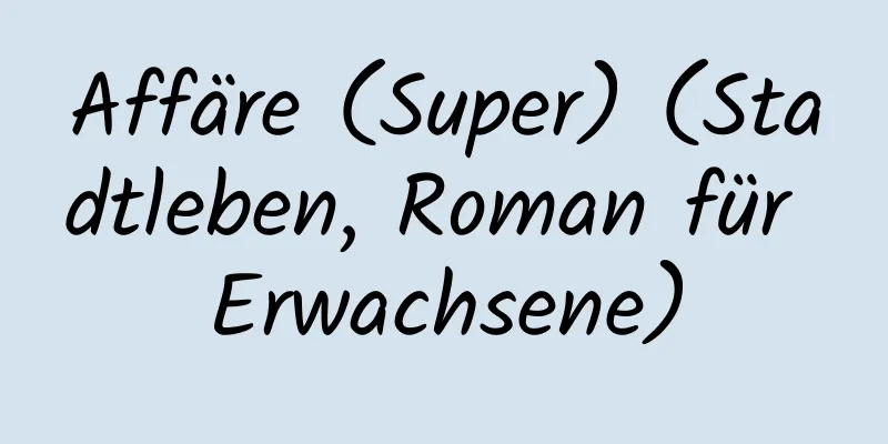 Affäre (Super) (Stadtleben, Roman für Erwachsene)