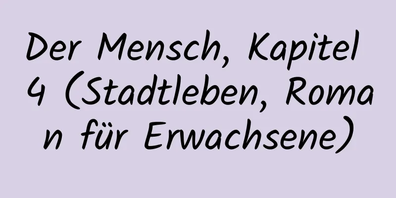 Der Mensch, Kapitel 4 (Stadtleben, Roman für Erwachsene)