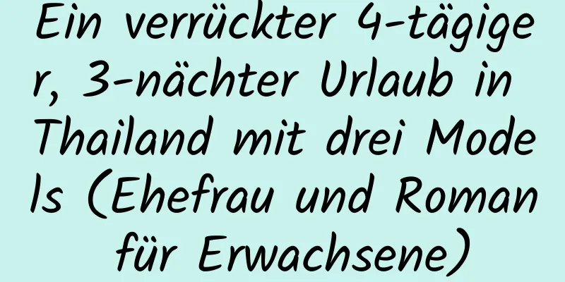 Ein verrückter 4-tägiger, 3-nächter Urlaub in Thailand mit drei Models (Ehefrau und Roman für Erwachsene)