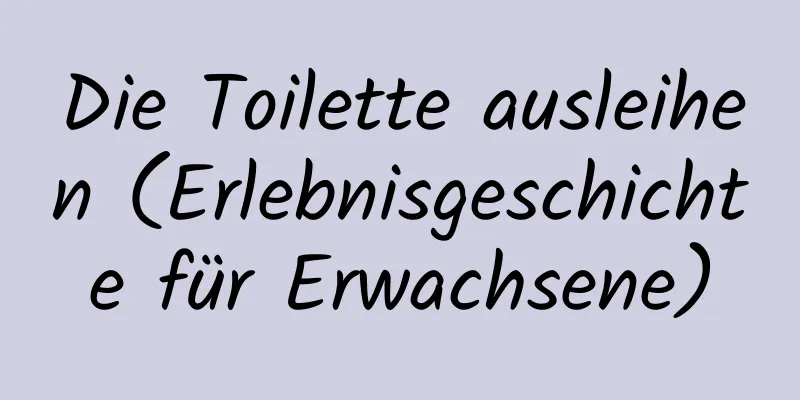 Die Toilette ausleihen (Erlebnisgeschichte für Erwachsene)