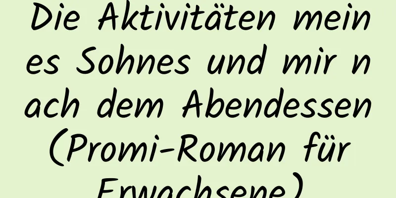 Die Aktivitäten meines Sohnes und mir nach dem Abendessen (Promi-Roman für Erwachsene)