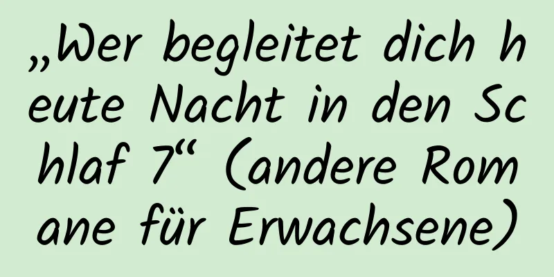 „Wer begleitet dich heute Nacht in den Schlaf 7“ (andere Romane für Erwachsene)