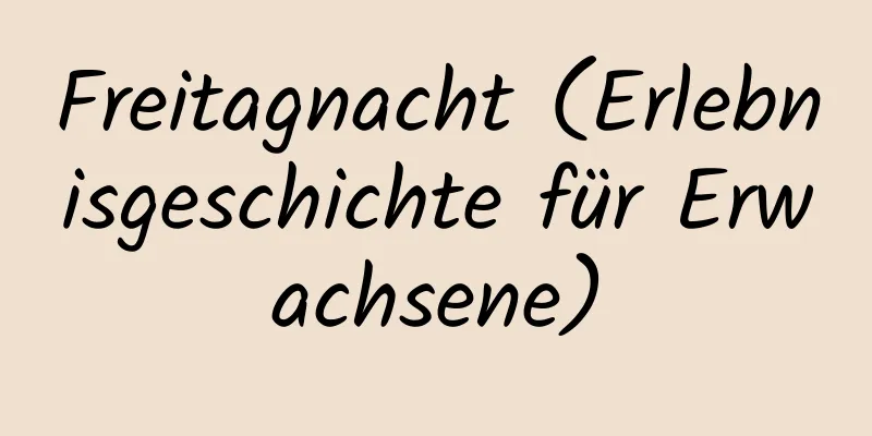 Freitagnacht (Erlebnisgeschichte für Erwachsene)