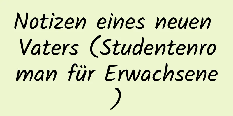 Notizen eines neuen Vaters (Studentenroman für Erwachsene)