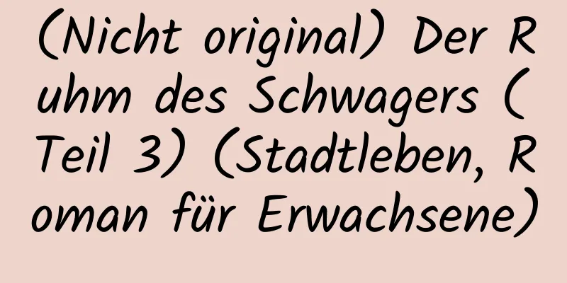 (Nicht original) Der Ruhm des Schwagers (Teil 3) (Stadtleben, Roman für Erwachsene)