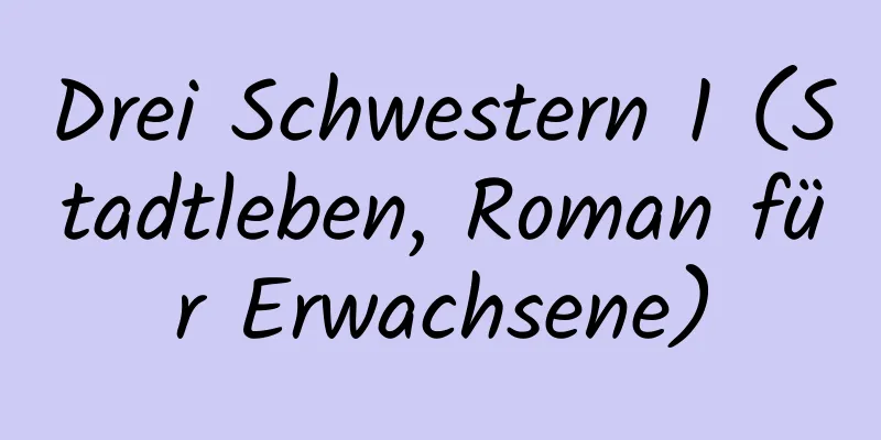 Drei Schwestern 1 (Stadtleben, Roman für Erwachsene)