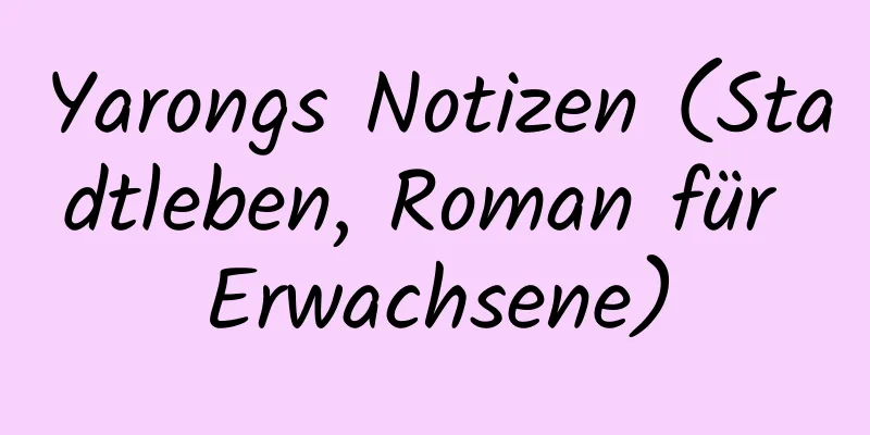 Yarongs Notizen (Stadtleben, Roman für Erwachsene)