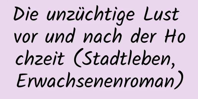 Die unzüchtige Lust vor und nach der Hochzeit (Stadtleben, Erwachsenenroman)