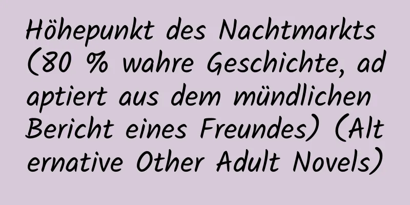 Höhepunkt des Nachtmarkts (80 % wahre Geschichte, adaptiert aus dem mündlichen Bericht eines Freundes) (Alternative Other Adult Novels)