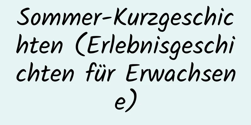 Sommer-Kurzgeschichten (Erlebnisgeschichten für Erwachsene)