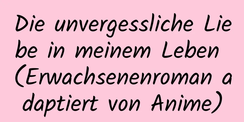 Die unvergessliche Liebe in meinem Leben (Erwachsenenroman adaptiert von Anime)