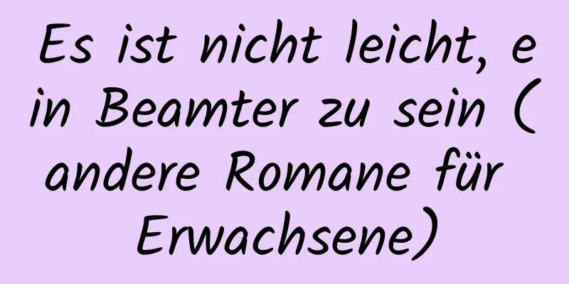 Es ist nicht leicht, ein Beamter zu sein (andere Romane für Erwachsene)