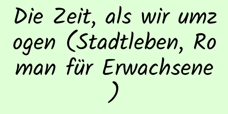 Die Zeit, als wir umzogen (Stadtleben, Roman für Erwachsene)