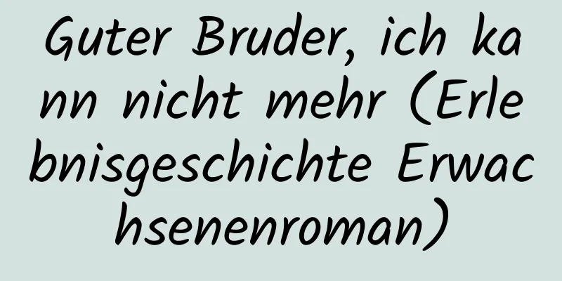 Guter Bruder, ich kann nicht mehr (Erlebnisgeschichte Erwachsenenroman)