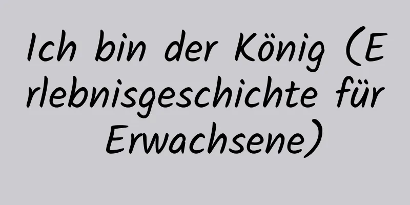 Ich bin der König (Erlebnisgeschichte für Erwachsene)