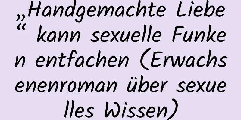 „Handgemachte Liebe“ kann sexuelle Funken entfachen (Erwachsenenroman über sexuelles Wissen)