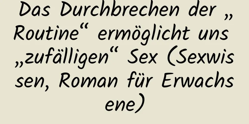 Das Durchbrechen der „Routine“ ermöglicht uns „zufälligen“ Sex (Sexwissen, Roman für Erwachsene)