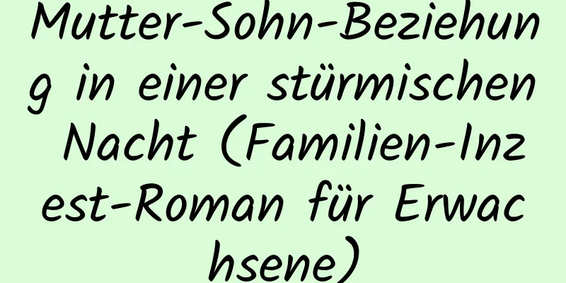 Mutter-Sohn-Beziehung in einer stürmischen Nacht (Familien-Inzest-Roman für Erwachsene)