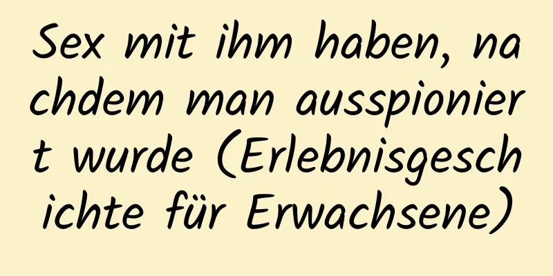 Sex mit ihm haben, nachdem man ausspioniert wurde (Erlebnisgeschichte für Erwachsene)