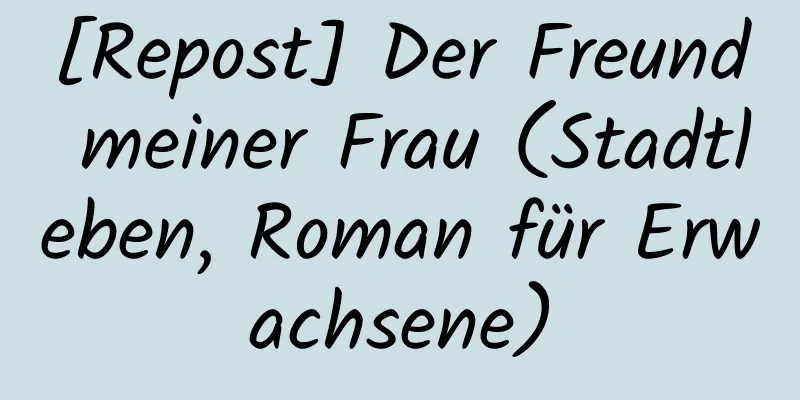 [Repost] Der Freund meiner Frau (Stadtleben, Roman für Erwachsene)