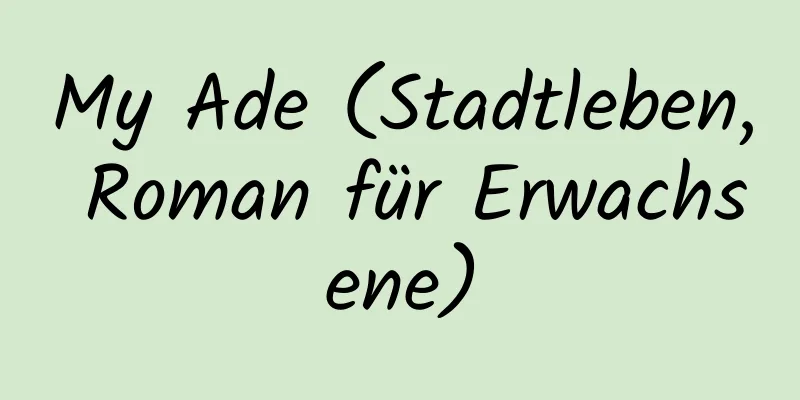 My Ade (Stadtleben, Roman für Erwachsene)