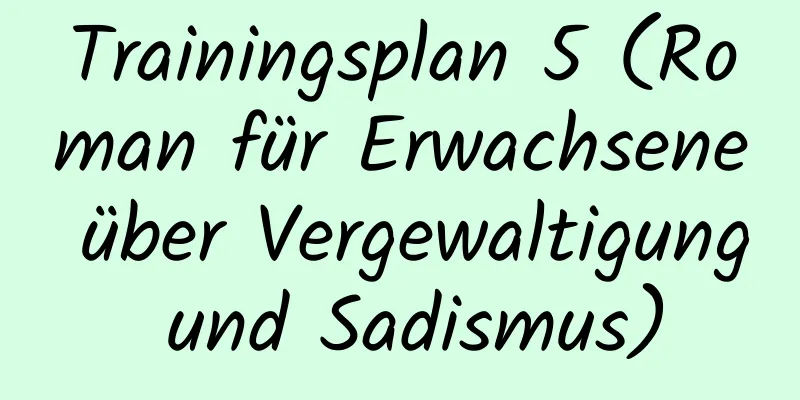 Trainingsplan 5 (Roman für Erwachsene über Vergewaltigung und Sadismus)